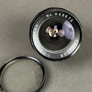 Soligor 35mm f2.8 Wide Angle Manual Focus Lens No H46675 m42 Pentax screw mount